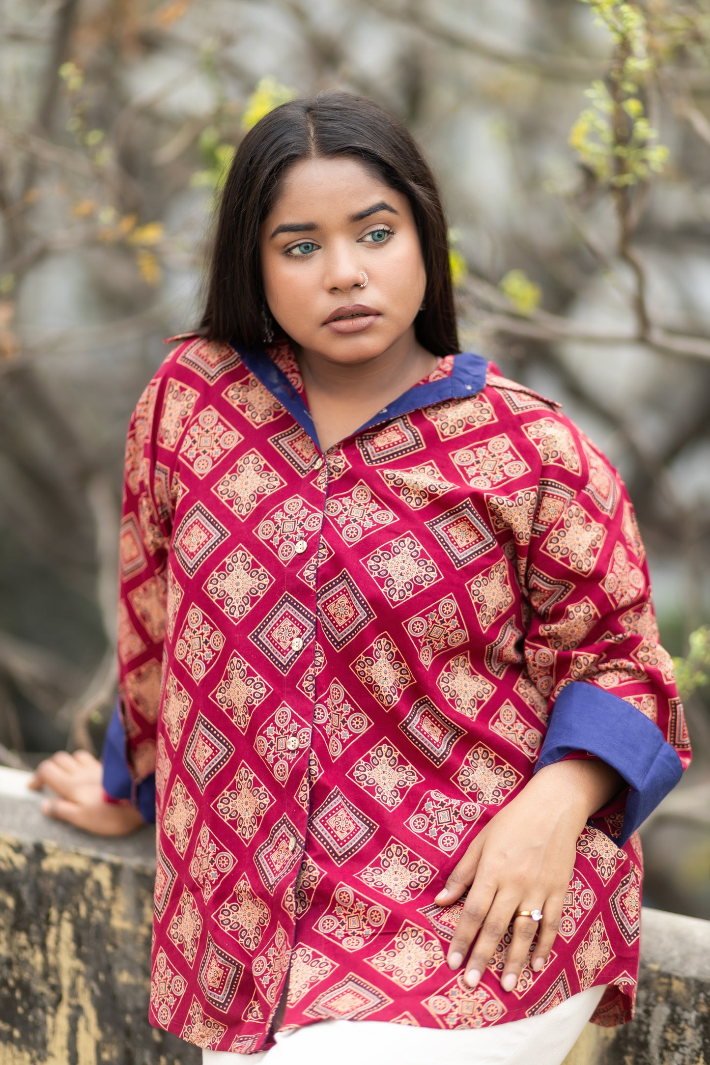 Authentic Ajrakh Cotton Short Shirt