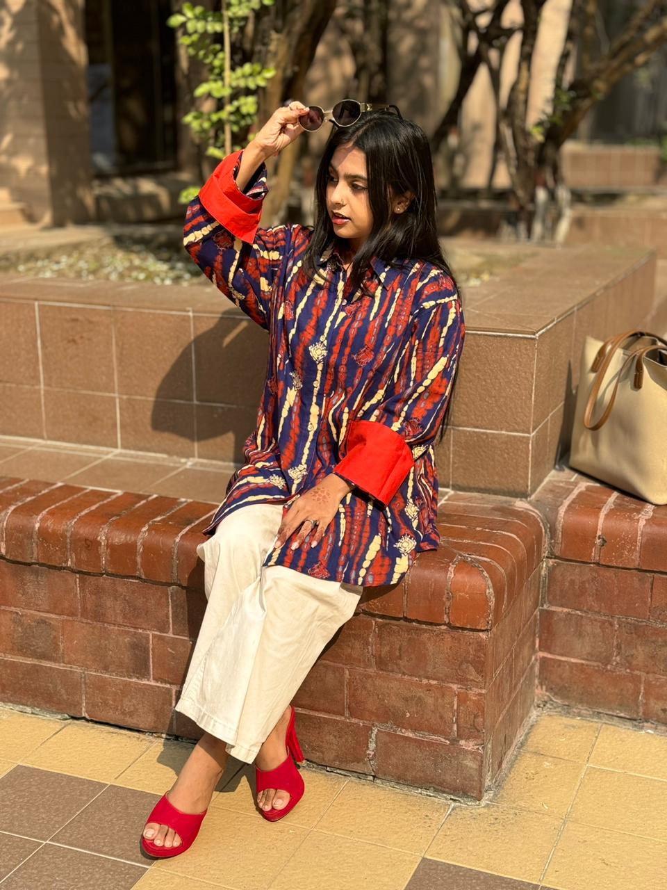 Authentic Ajrakh Cotton Short Shirt