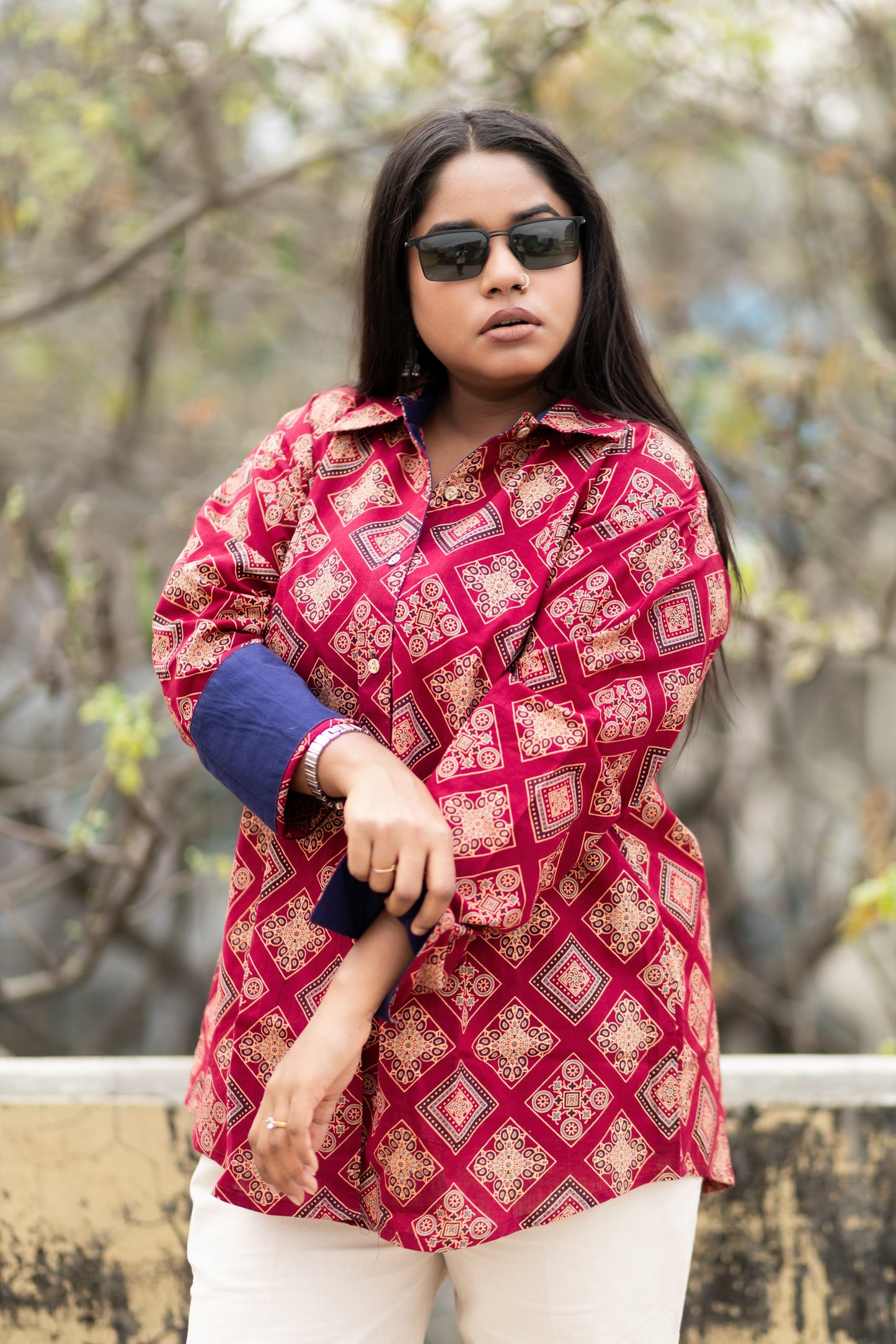 Authentic Ajrakh Cotton Short Shirt