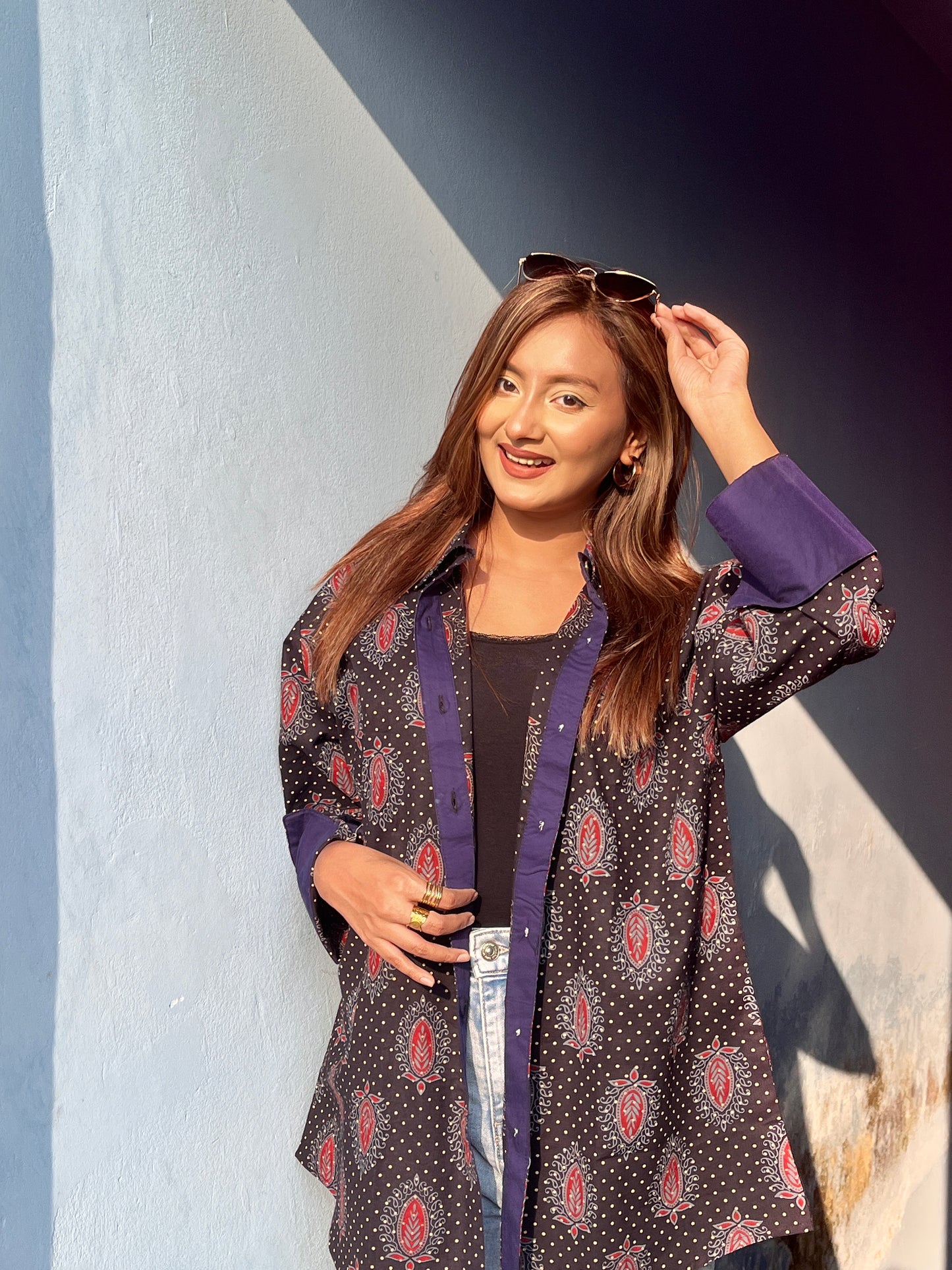 Authentic Ajrakh Cotton Short Shirt