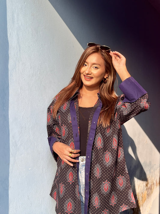 Authentic Ajrakh Cotton Short Shirt