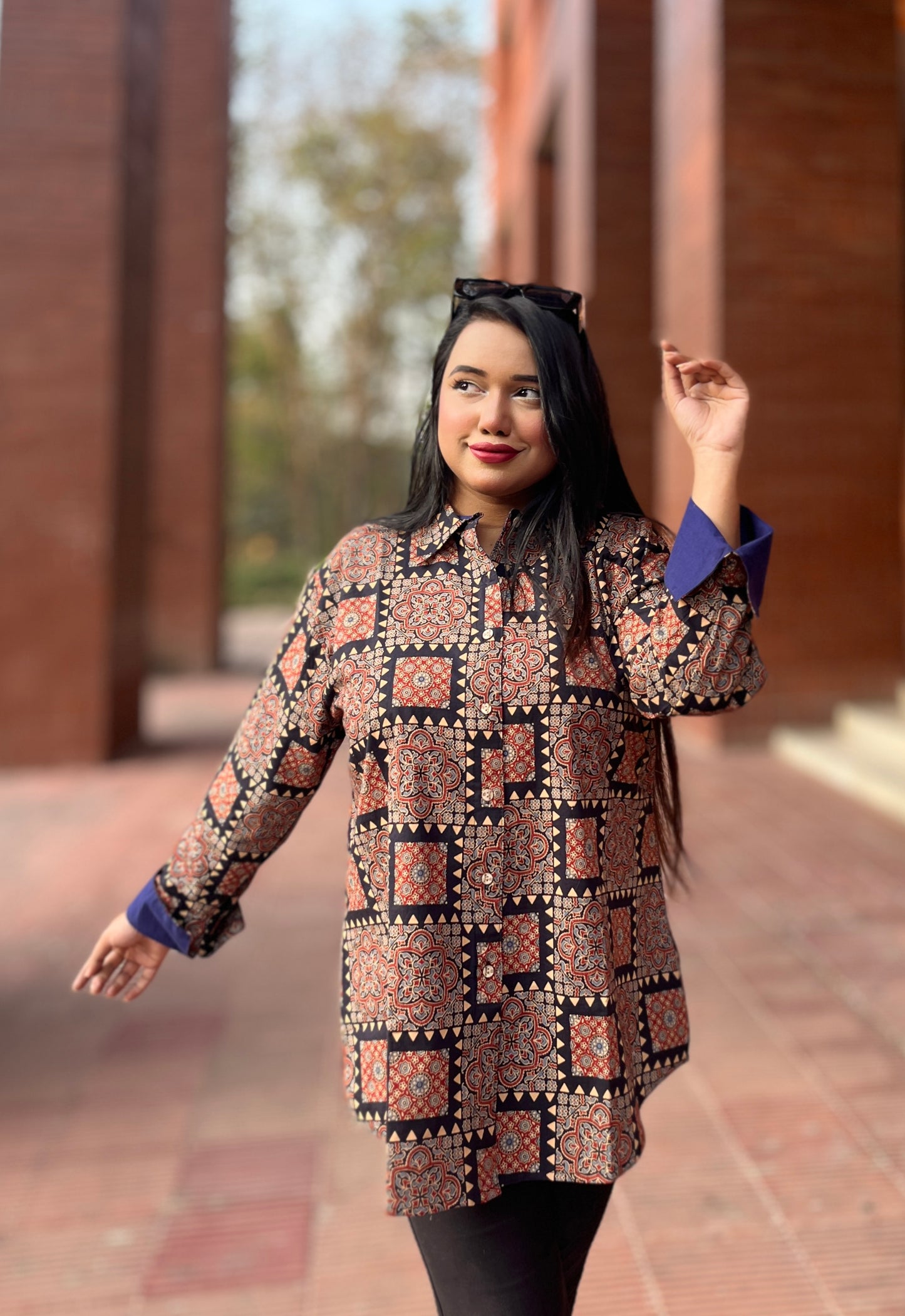 Authentic Ajrakh Cotton Short Shirt