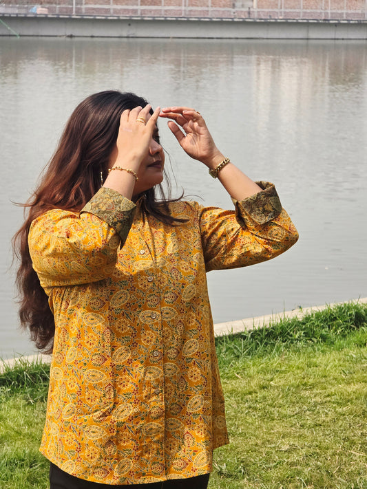 Authentic Ajrakh Cotton Short Shirt