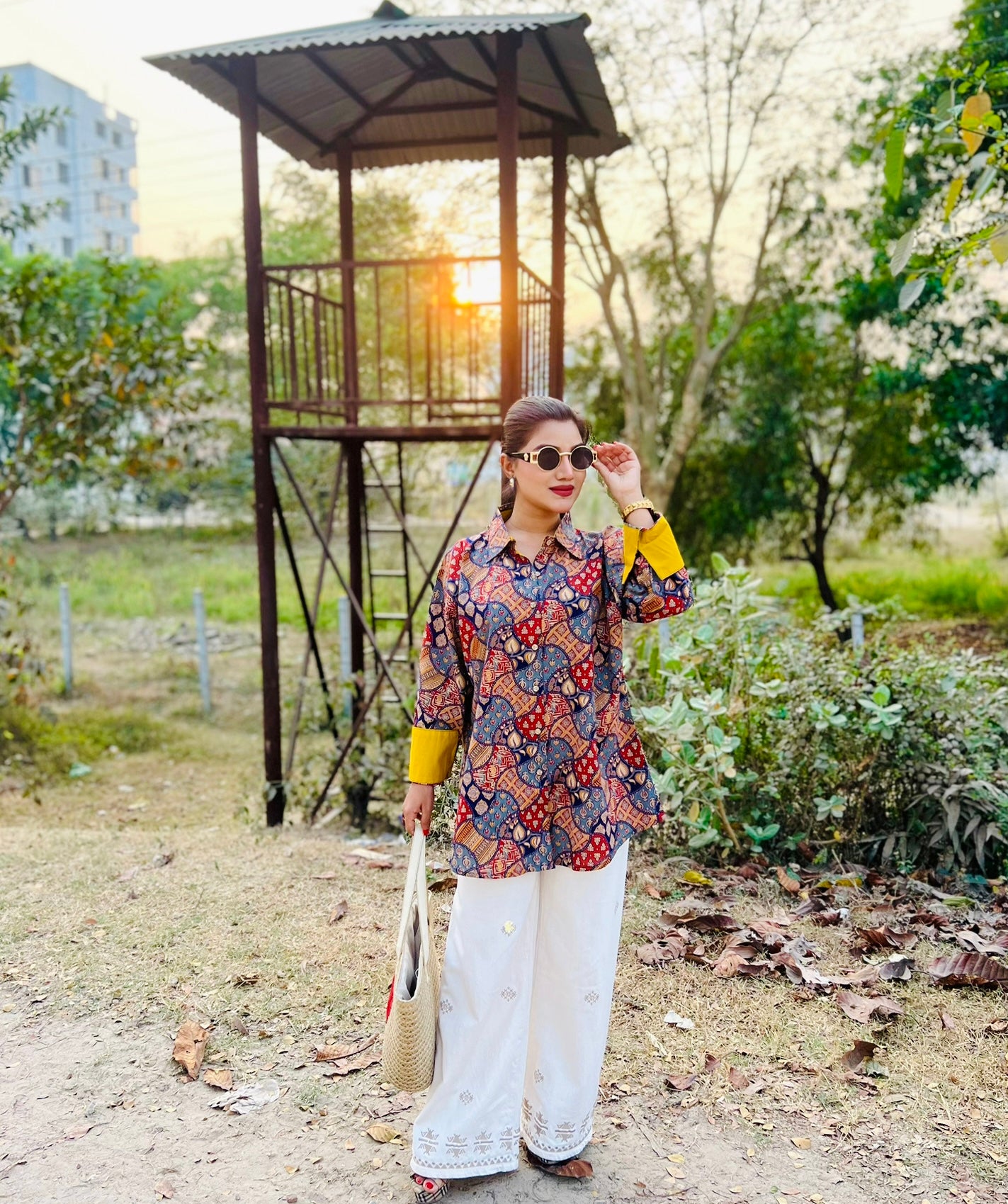 Authentic Ajrakh Cotton Short Shirt