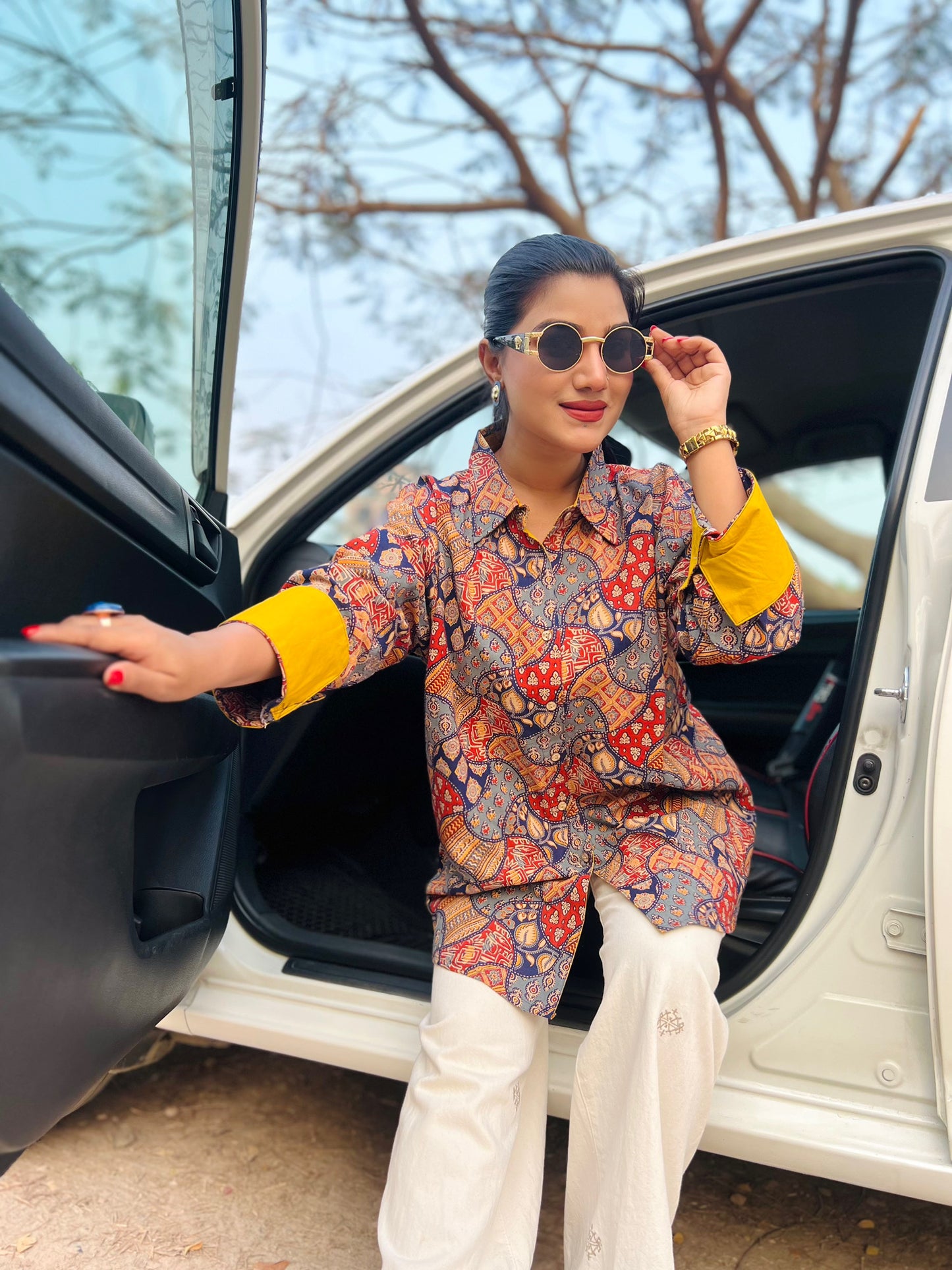 Authentic Ajrakh Cotton Short Shirt