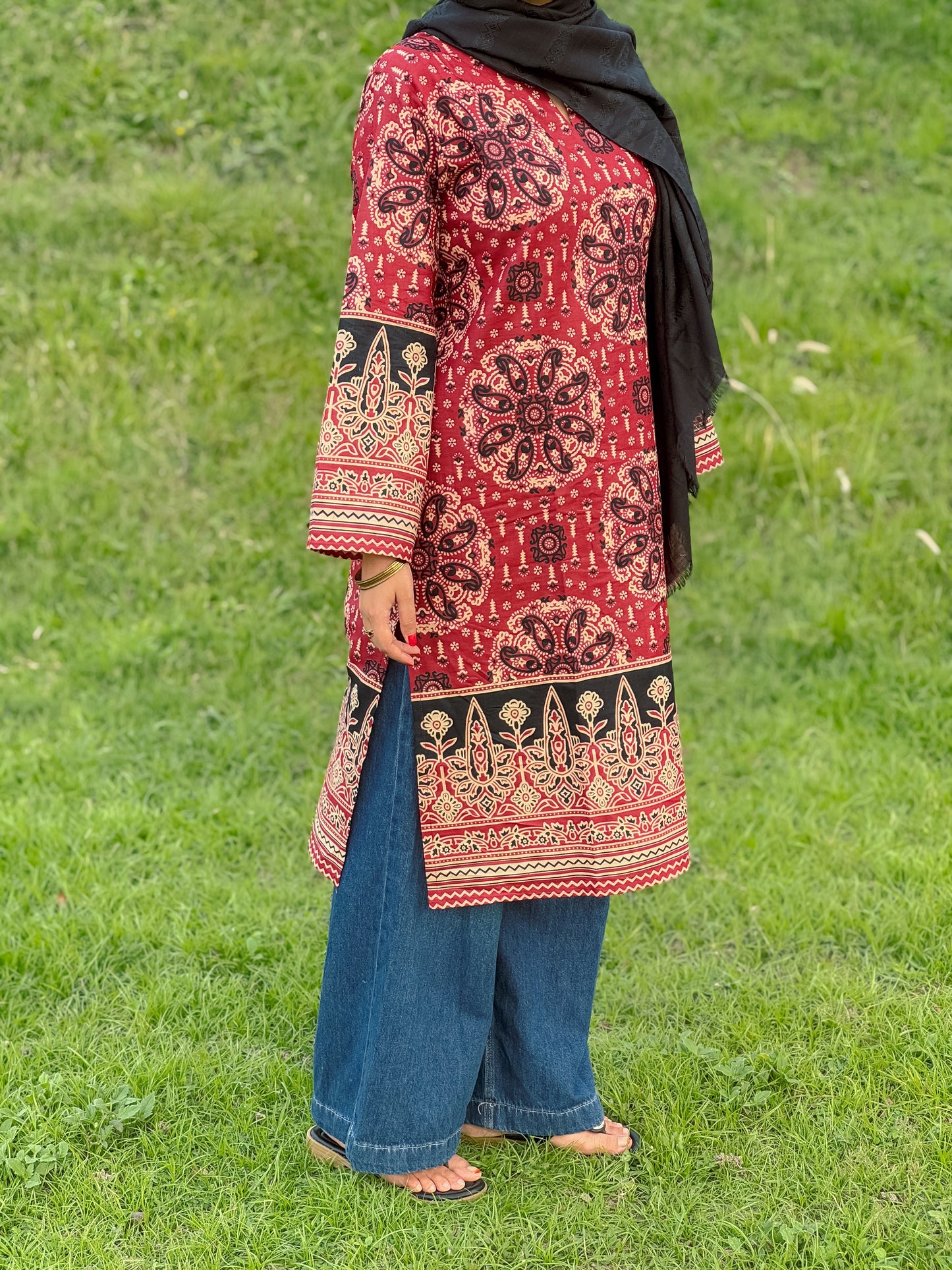 Ajrakh Designer Kurti