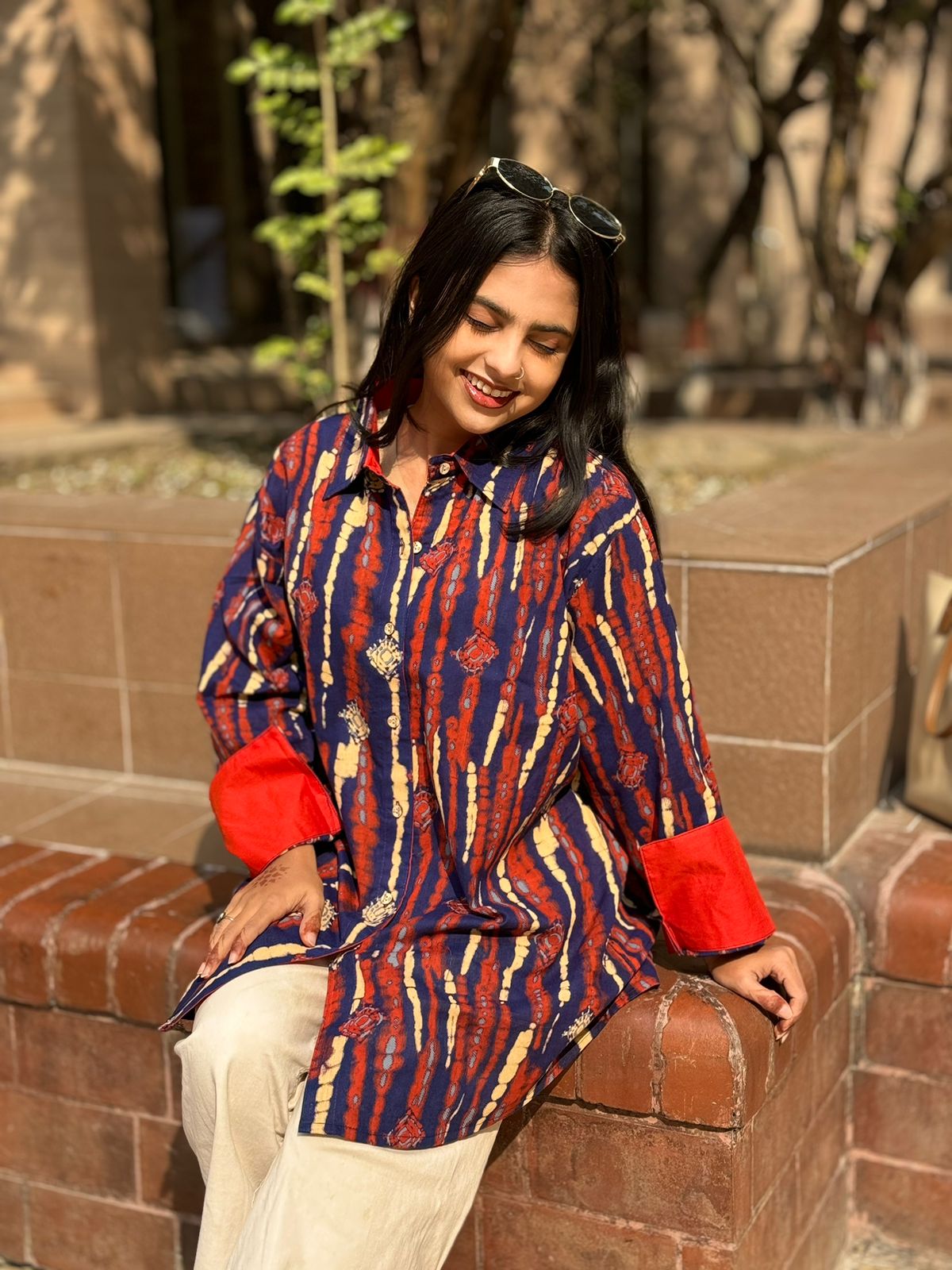 Authentic Ajrakh Cotton Short Shirt
