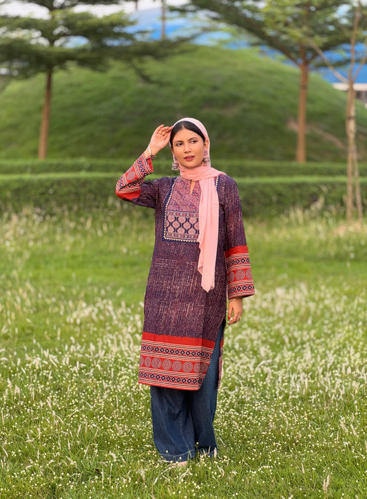 Ajrakh Designer Kurti