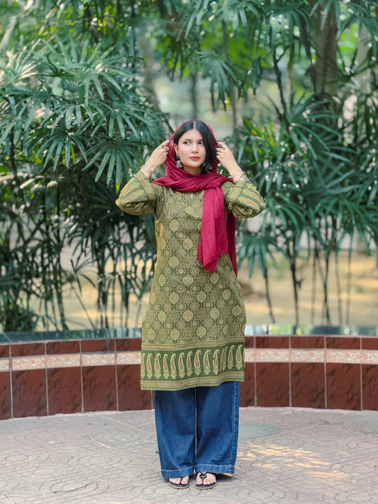Ajrakh Designer Kurti