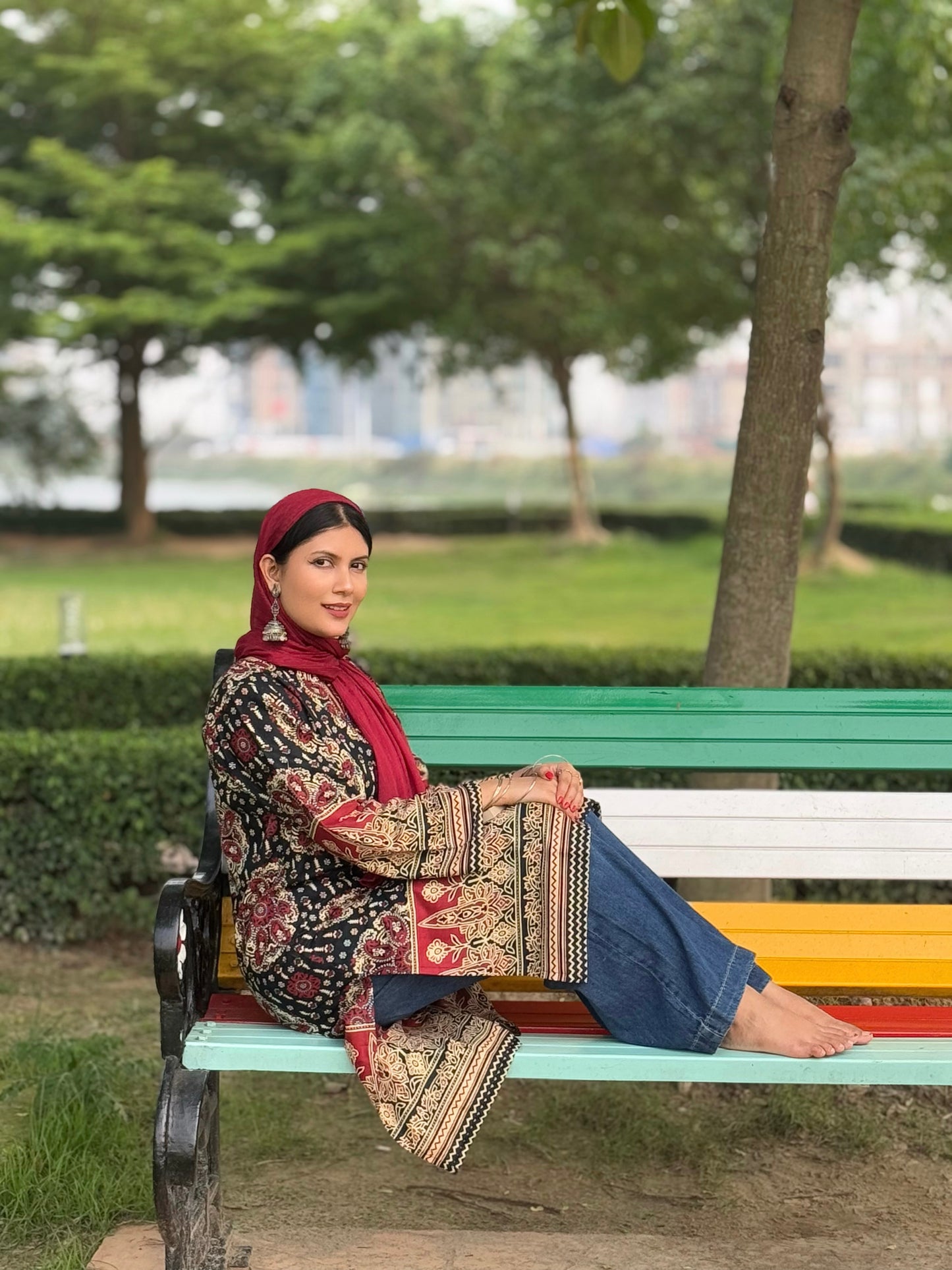 Ajrakh Designer Kurti