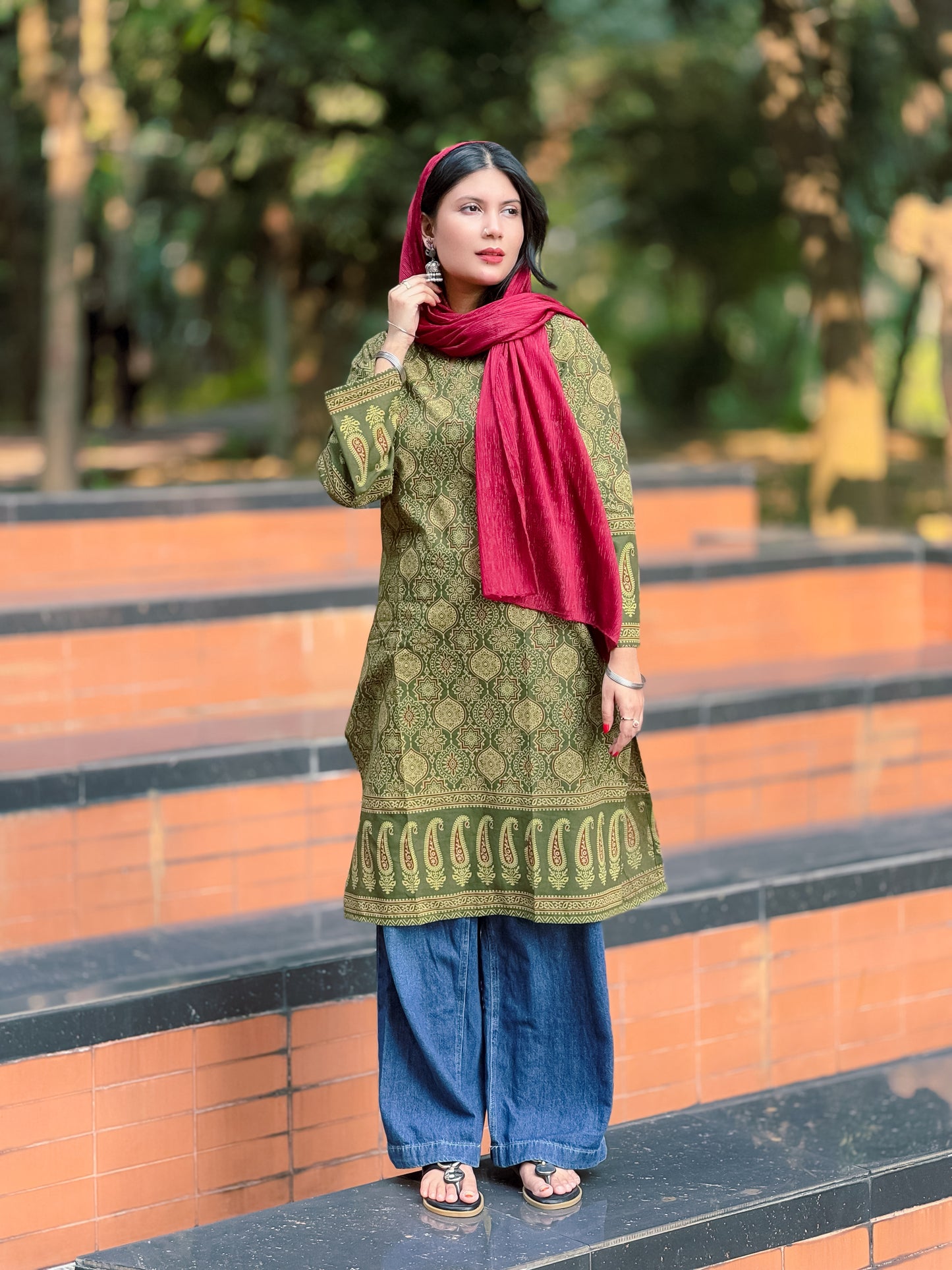 Ajrakh Designer Kurti