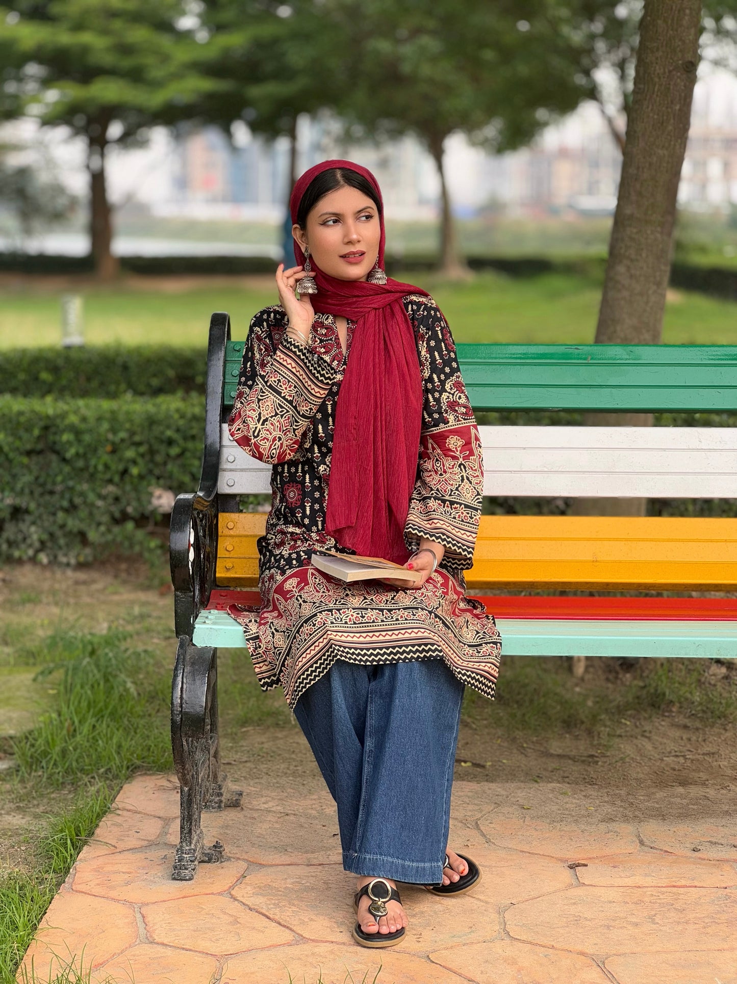 Ajrakh Designer Kurti