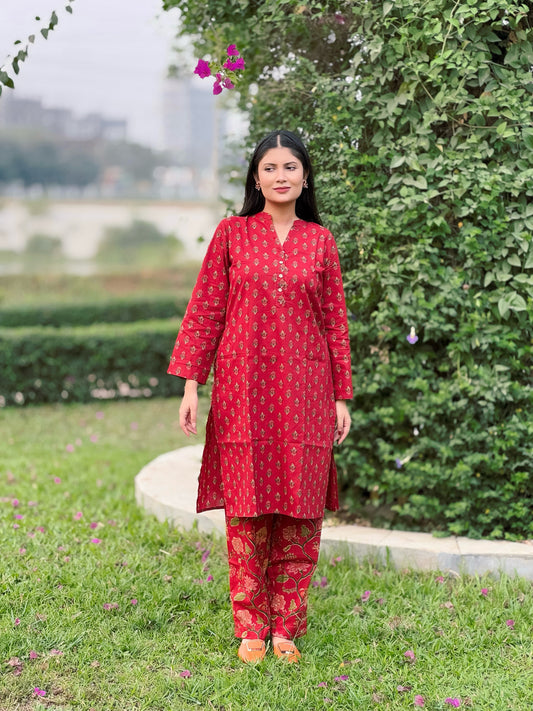 Straight Cut Kurti & Pant